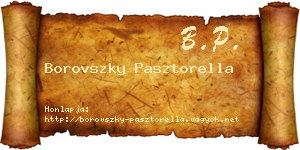 Borovszky Pasztorella névjegykártya